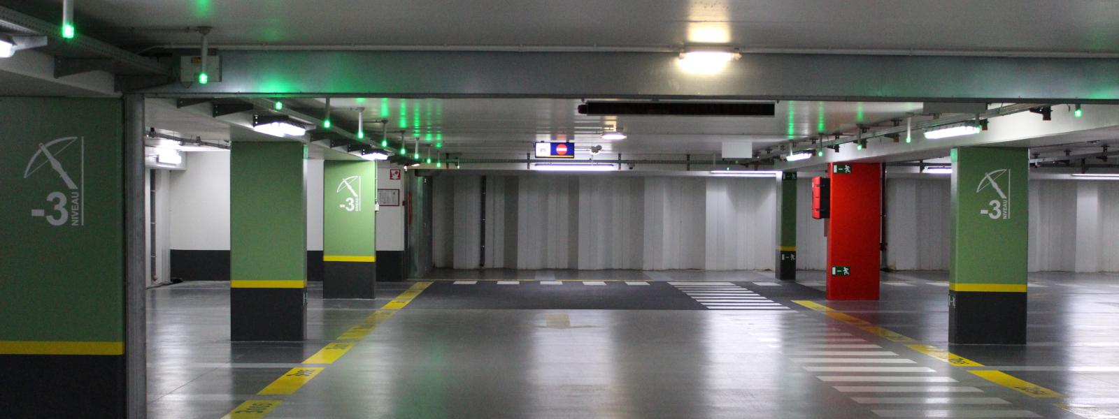Aalst, Belgium. Car park after completion