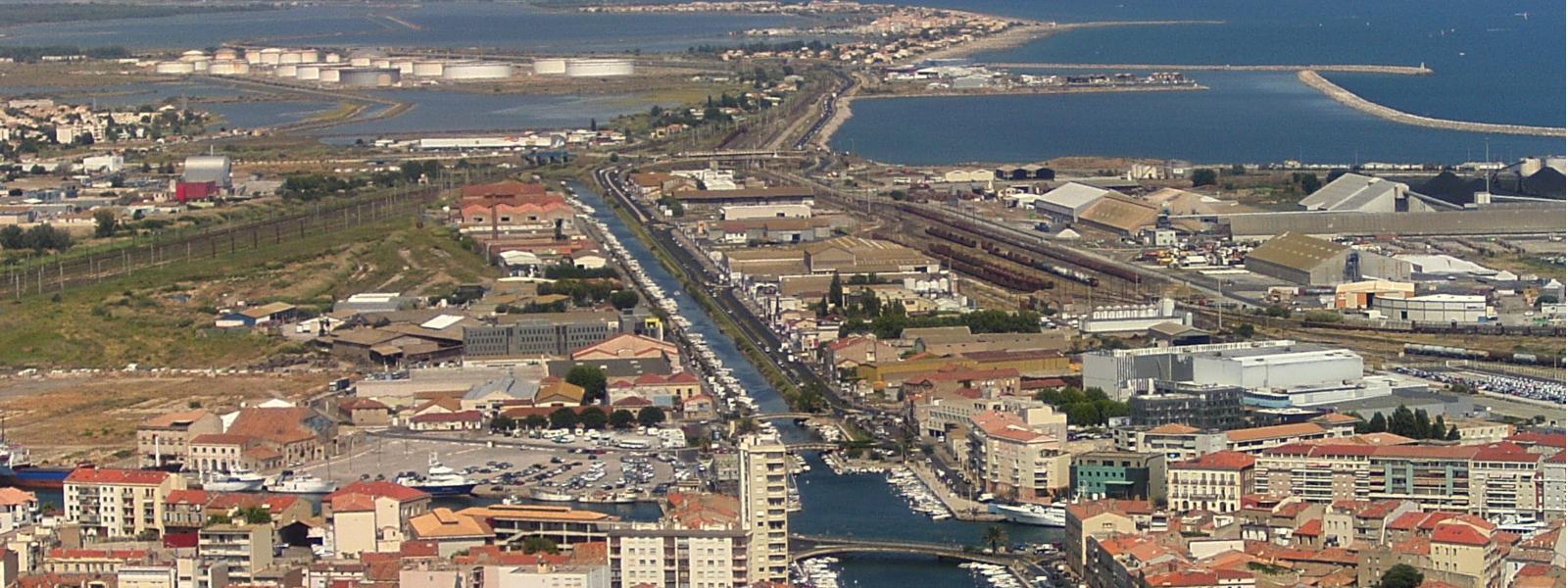 Sète, France. Bird's eye view