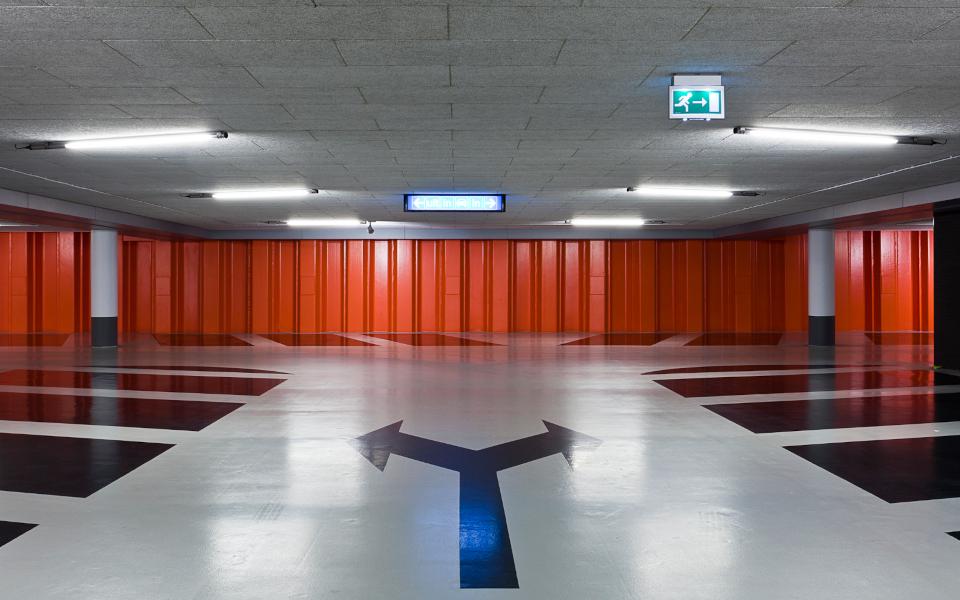 Underground car parks. Fire resistance. Martkgarae-Delft-NL2 © Architect Atelier PRO architekten  photo Joeri van Beek_Sticker