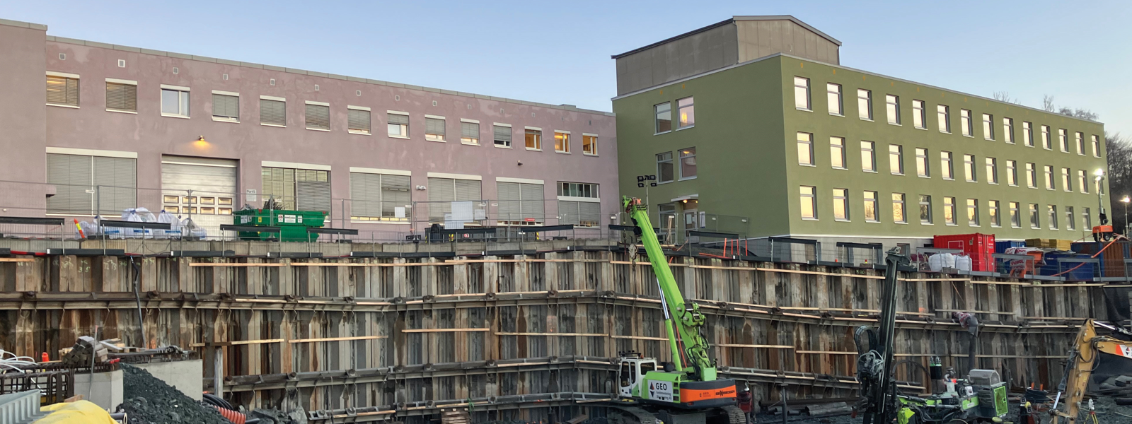 Watertight retaining wall in Trondheim