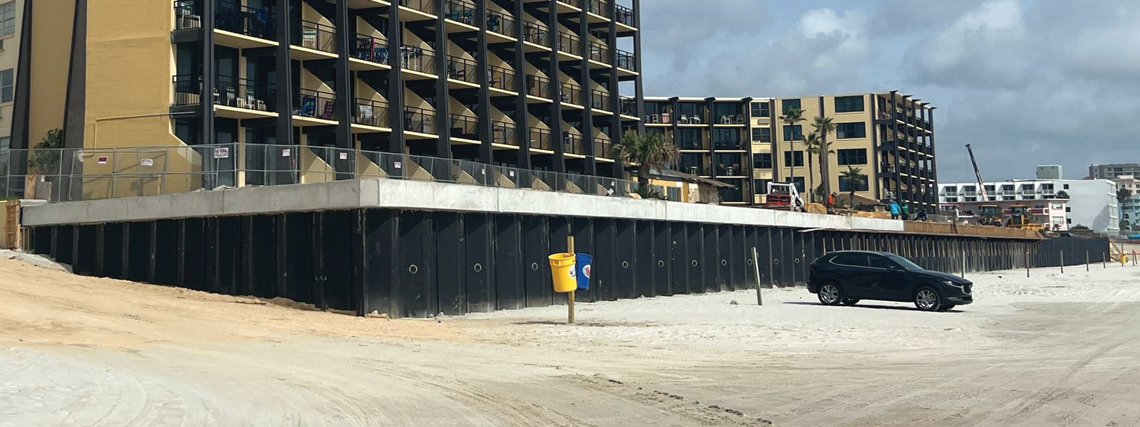 Hawaiian Inn Storm Seawall in Daytona Beach
