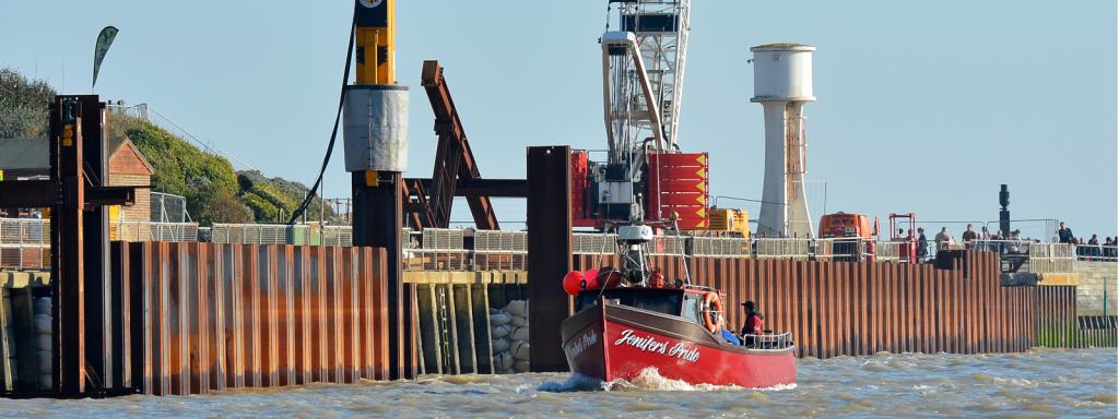 Tidal Flood Defences River Arun. Littlehampton